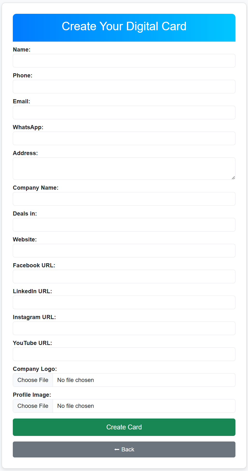 Add Unlimited Digital Cards