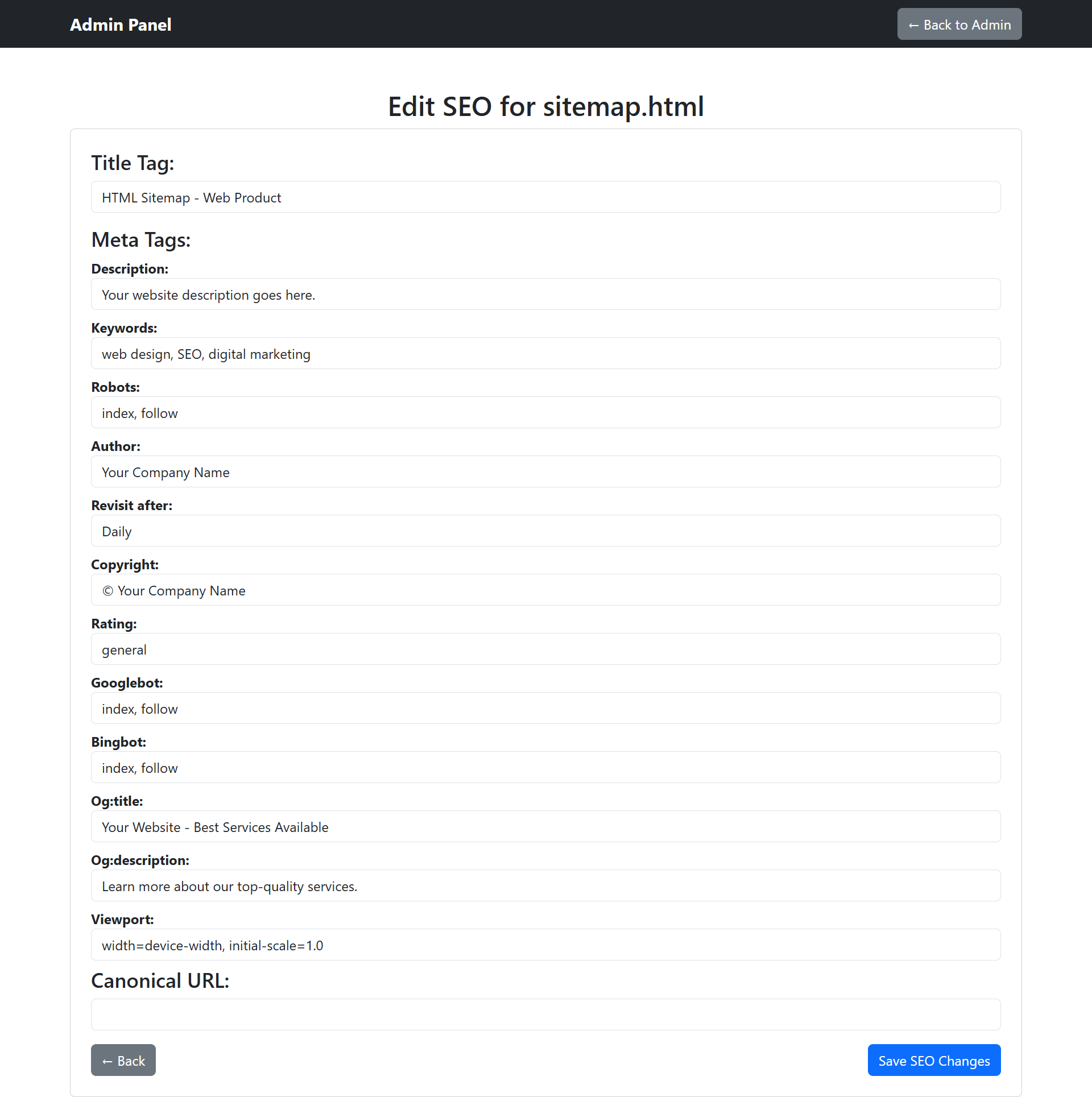 Search Engine Optimization